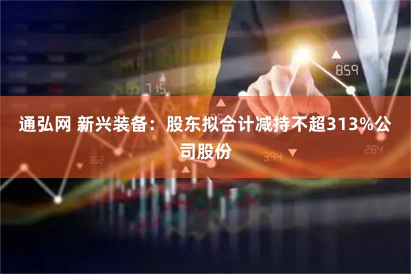 通弘网 新兴装备：股东拟合计减持不超313%公司股份